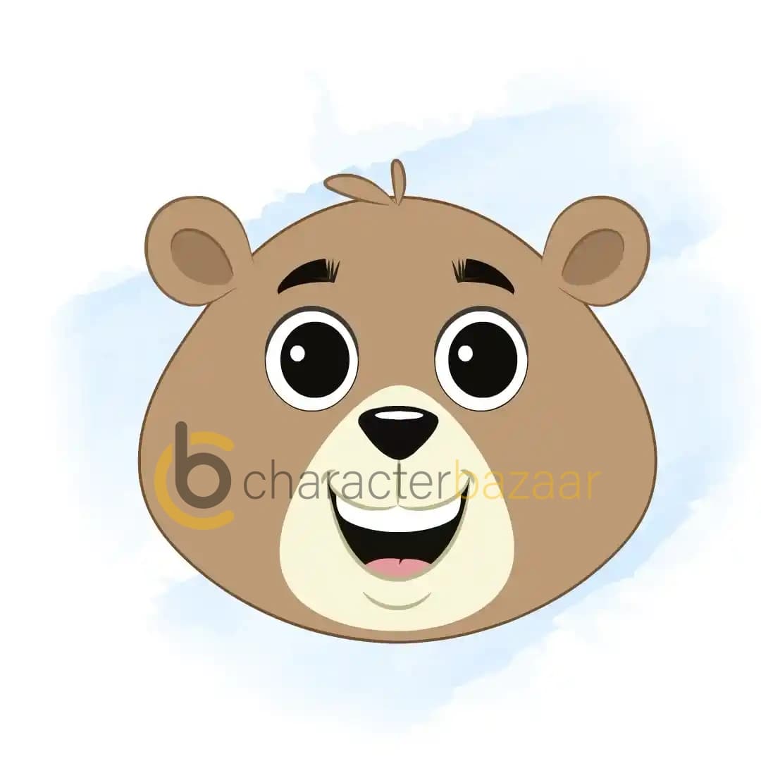 A Cute Bear Face Expressions Sheet Animated Vector Cartoon Character AKA Bittu the Bear