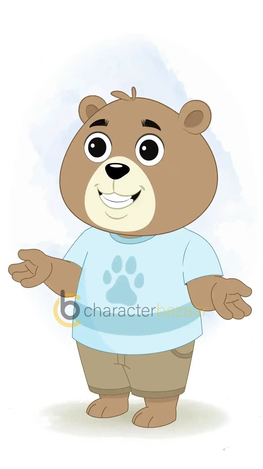 A Cute Bear One Third Talking Animated Vector Cartoon Character AKA Bittu the Bear