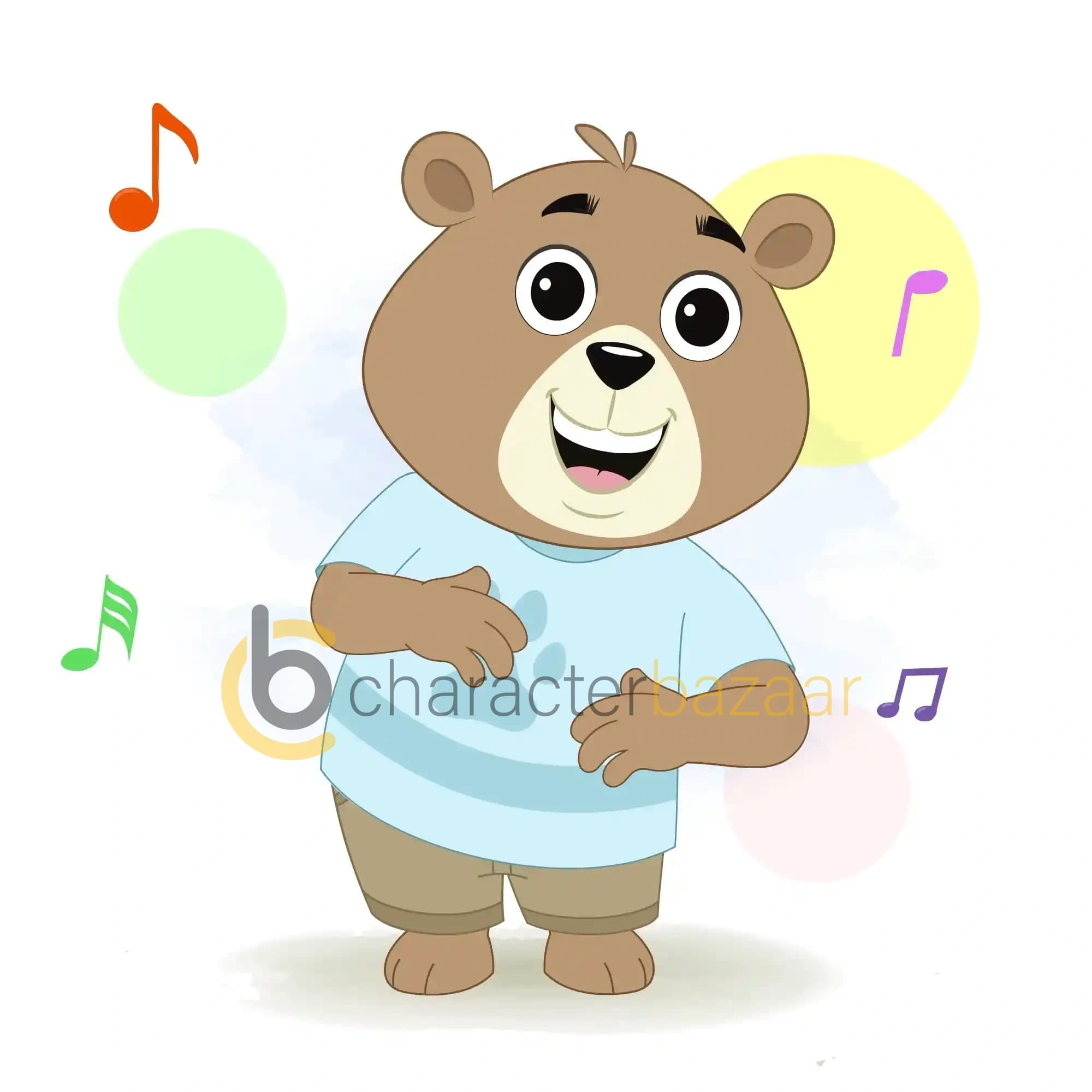 A Cute Bear Dancing Animated Vector Cartoon Character AKA Bittu the Bear