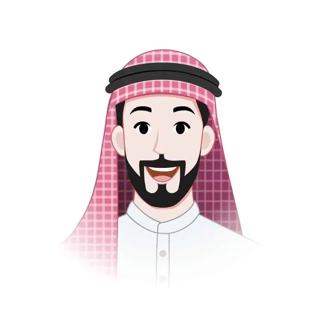 An Arab man animated face expressions vector cartoon character AKA Mailk