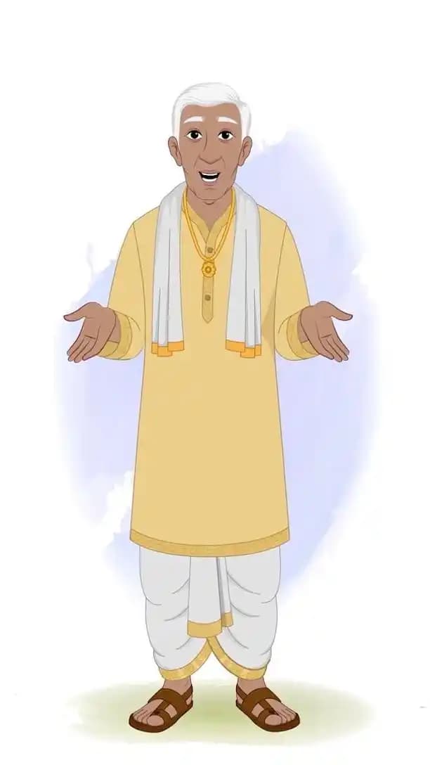 An Indian man village doctor character animation talking vector AKA Kamal Singh