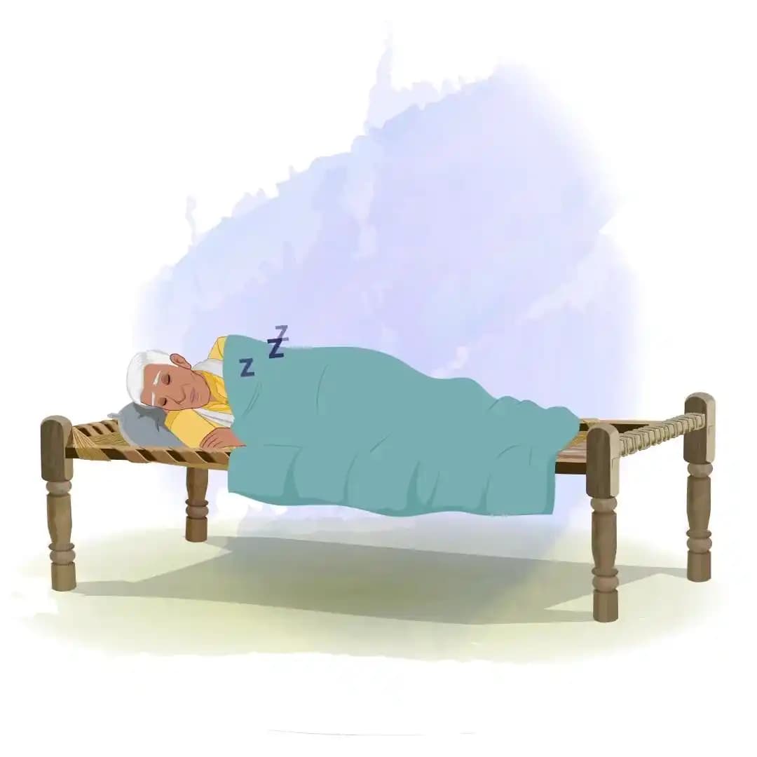 An Indian man village doctor character sleeping animation vector AKA Kamal Singh