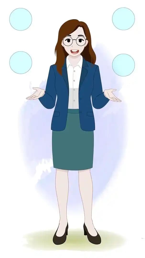 A business woman character talking animation vector AKA Willow