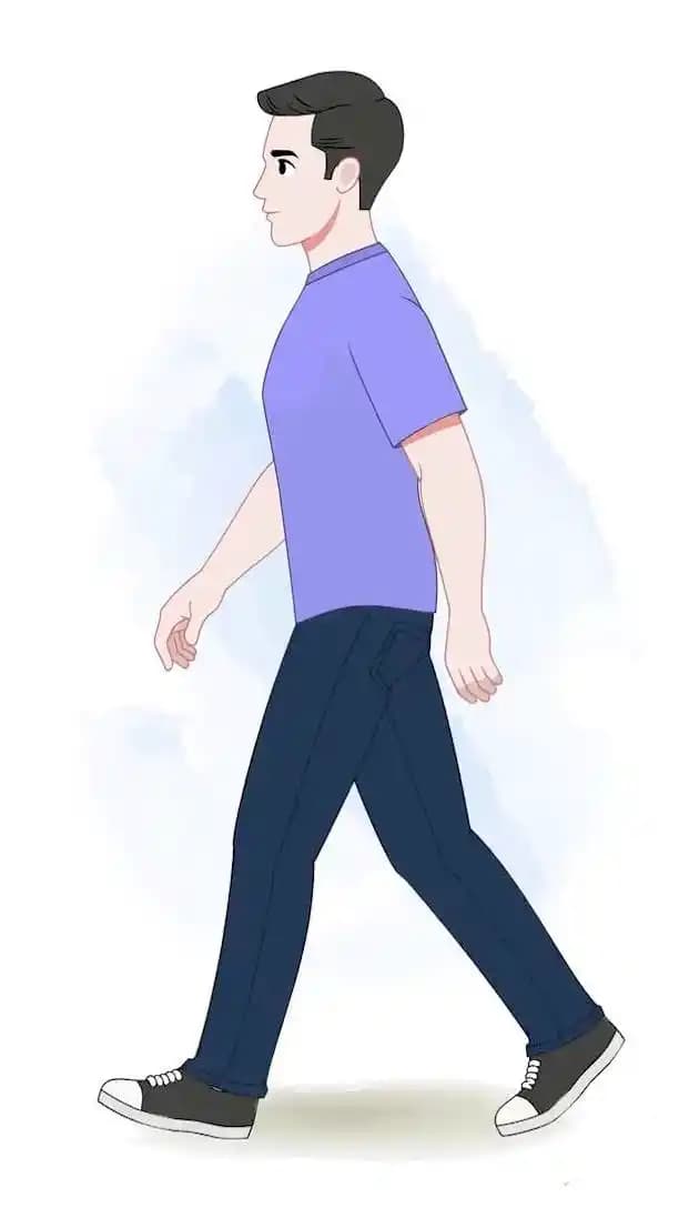 A 2d man vector character animated side walk cycle AKA Daniel