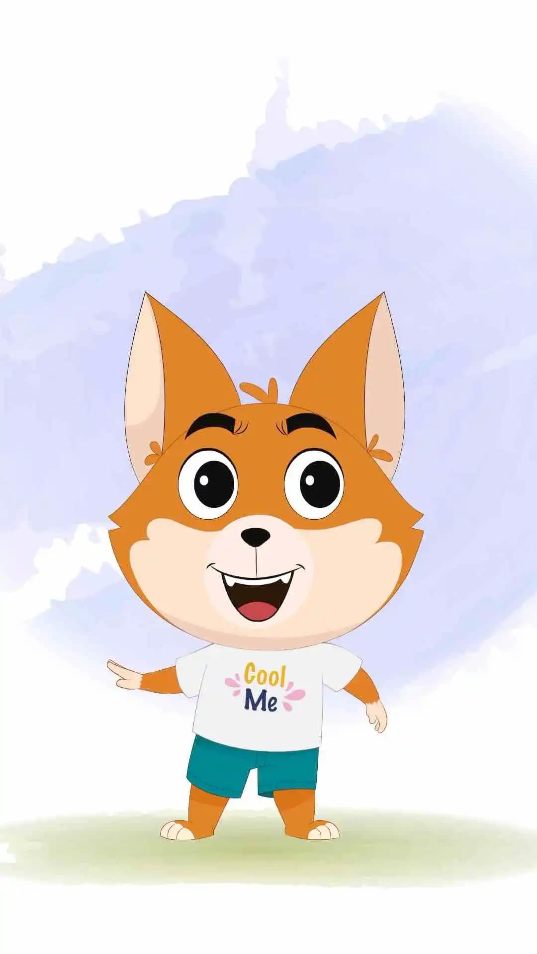 A dancing little dog animated vector cartoon character AKA Dodo The Dog