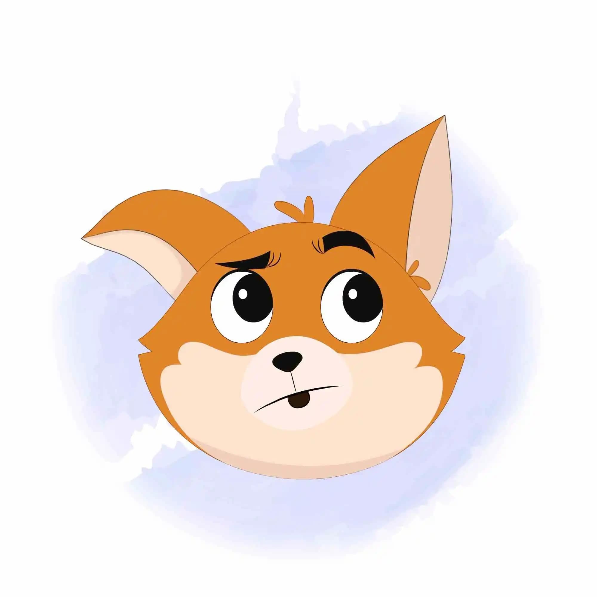 A dog face expression animated vector cartoon character AKA Dodo the Dog