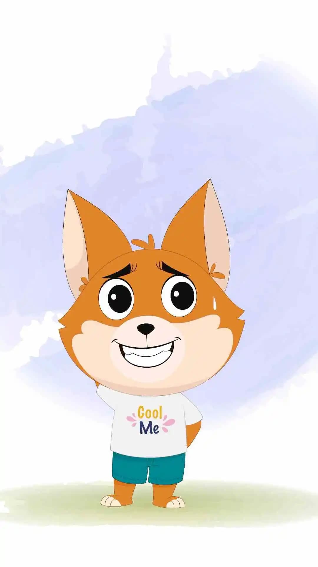 A nervous dog animated vector cartoon character AKA Dodo the Dog