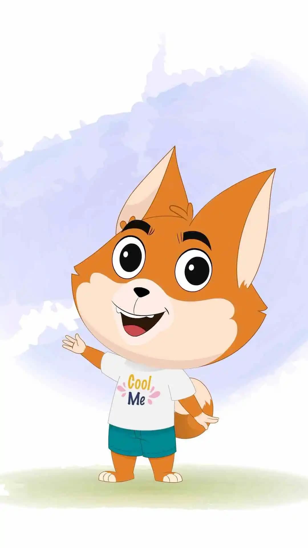 A dog saying hello animated vector cartoon character AKA Dodo The Dog