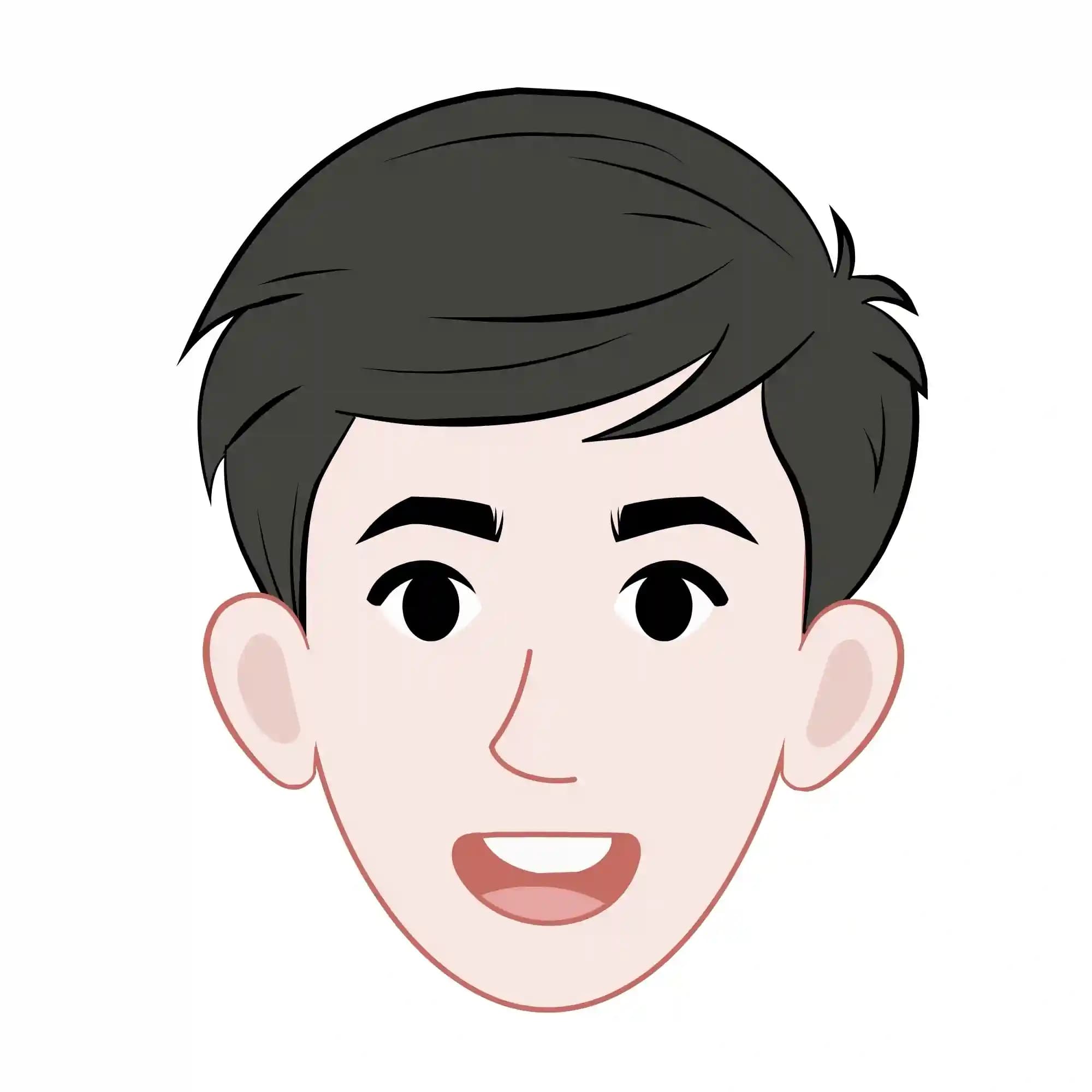 Village Young Boy Animated Vector Cartoon Character Face Expression Sheet AKA bholu