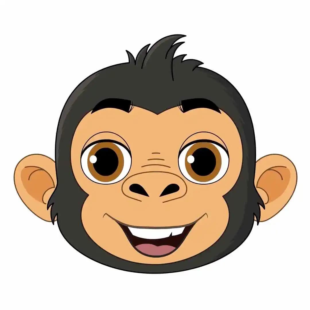 A Gorilla character vector animated face expression AKA Goru The Gorilla