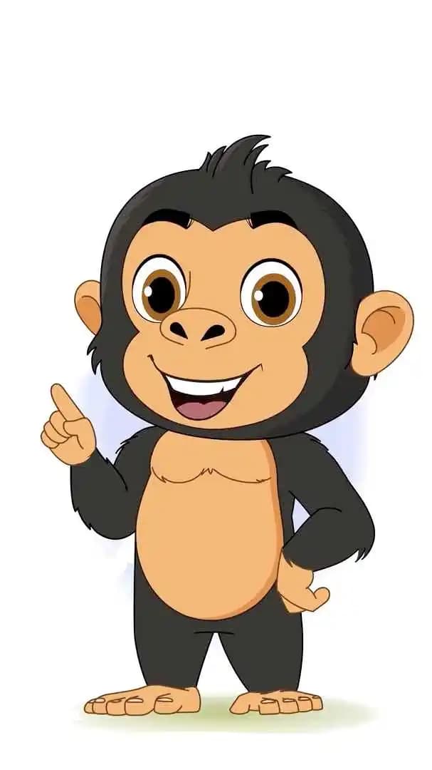 A Gorilla character vector animated talking pose AKA Goru The Gorilla