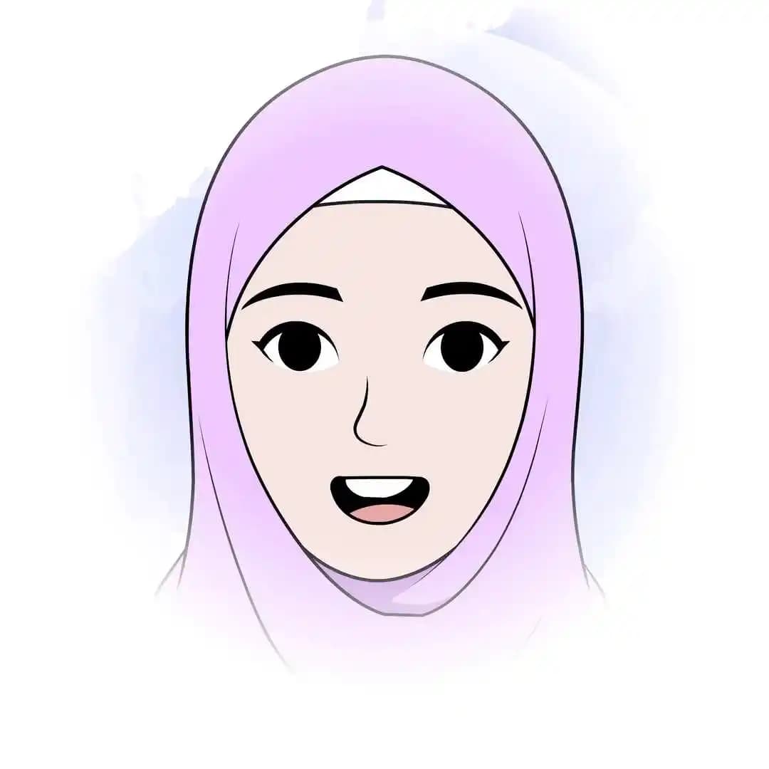 Islamic hijab woman character animated face expression AKA Aafreen
