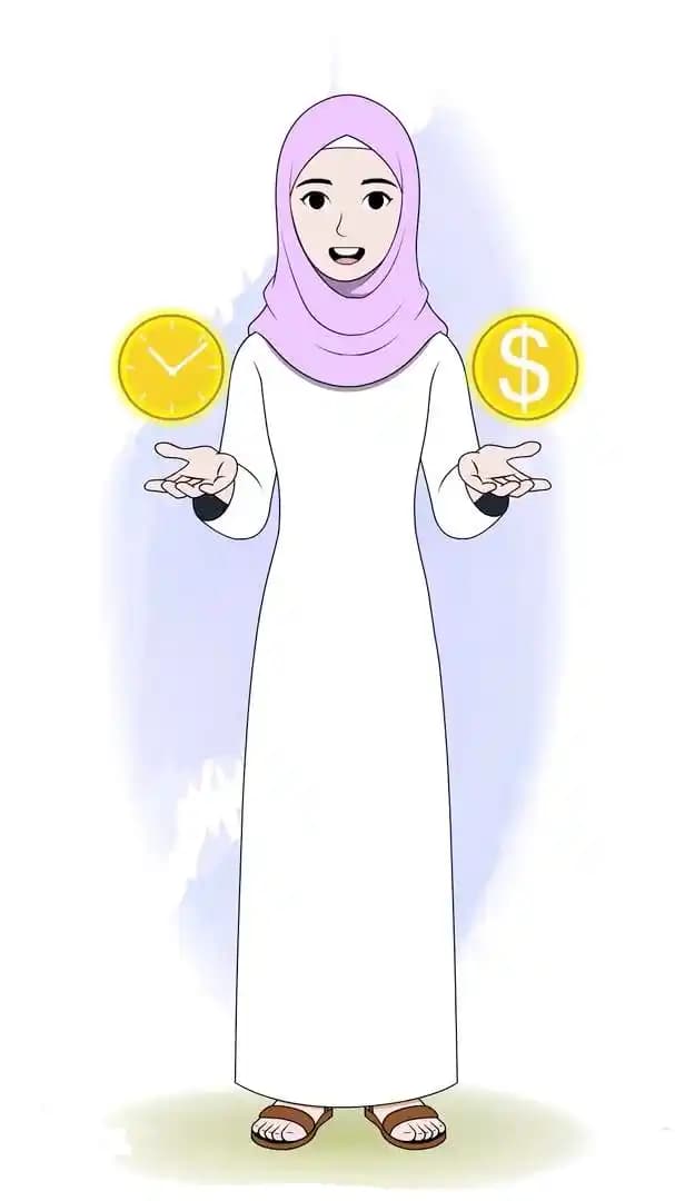 Islamic hijab woman character talking animation pose AKA Aafreen