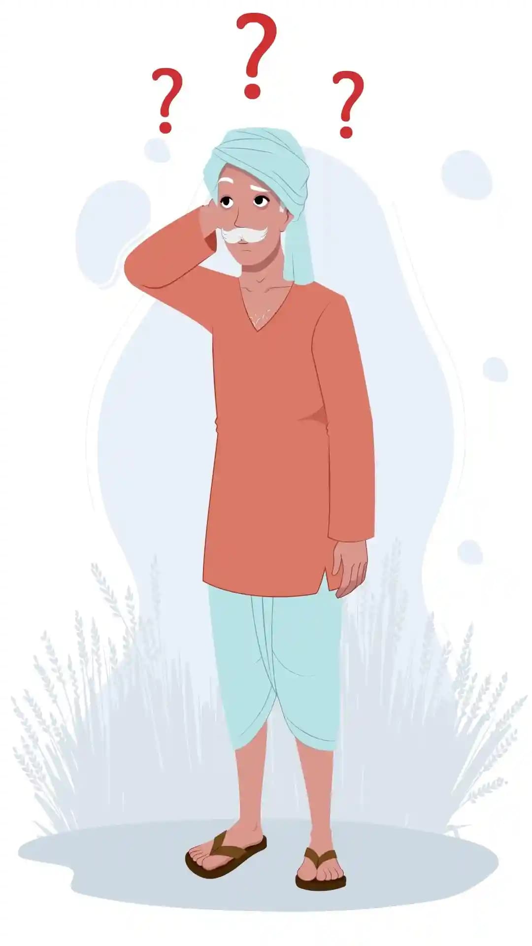 Swachh Bharat Village Character confused one third animated vector cartoon character AKA Dhara