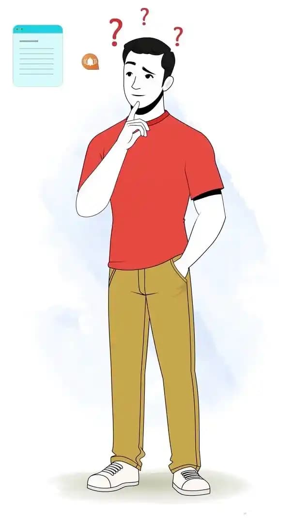 2d cartoon muscular man character vector thinking animated pose AKA Nick