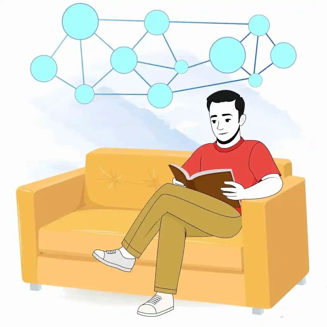 2d cartoon muscular man character vector reading book animated pose AKA Nick