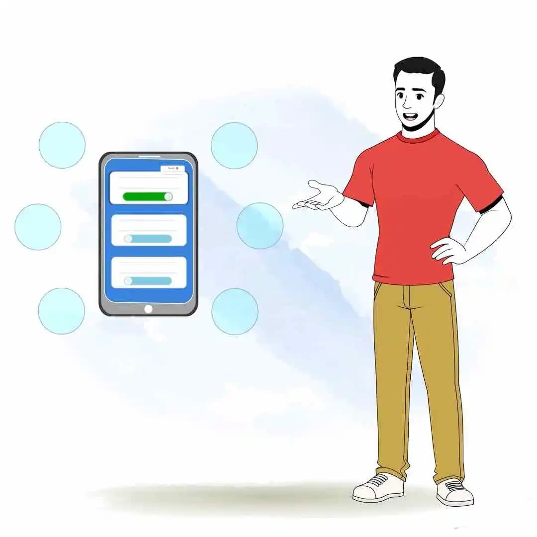 2d cartoon muscular man character vector talking animation AKA Nick