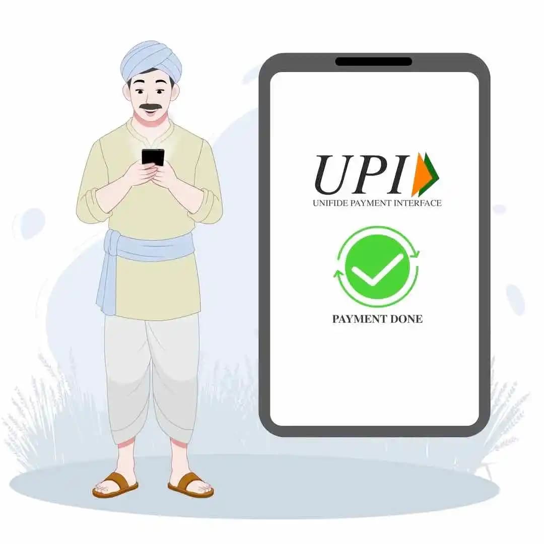 An Indian farmer 2d character using mobile animated cartoon vector AKA Anand