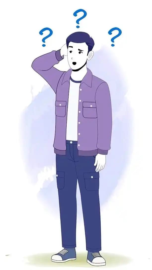 Cartoon young man 2d character animated confused cartoon vector AKA Bryce