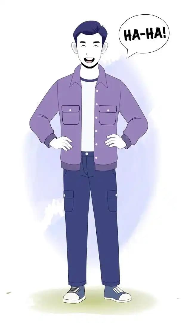 Cartoon young man 2d character laughing animated vector pose AKA Bryce