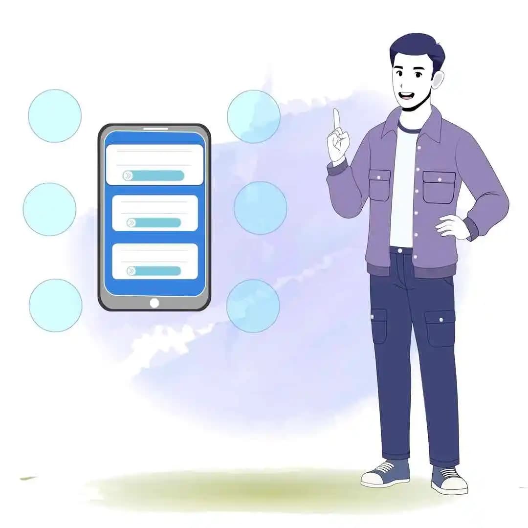 Cartoon young man 2d character talking animated cartoon vector AKA Bryce