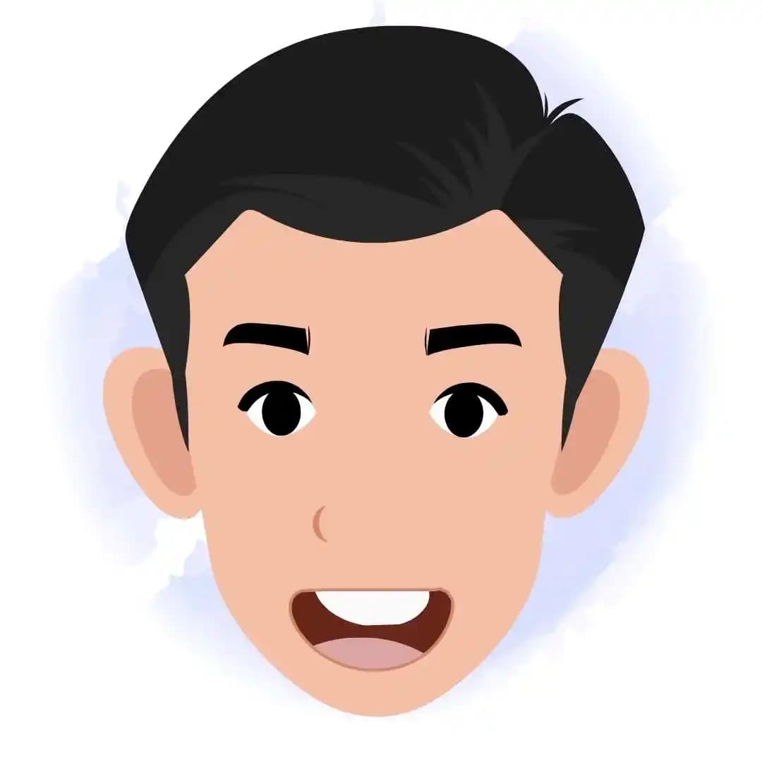 Cartoon man 2d character animated face expression vector AKA Logan