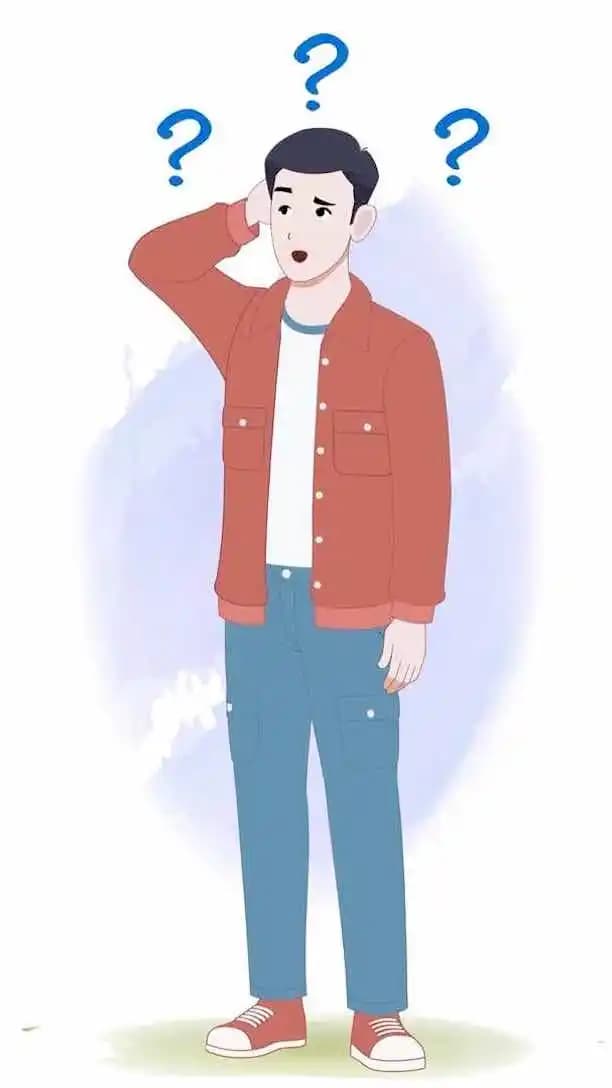 Cartoon young man character in casual clothes confused animated vector AKA Alvin