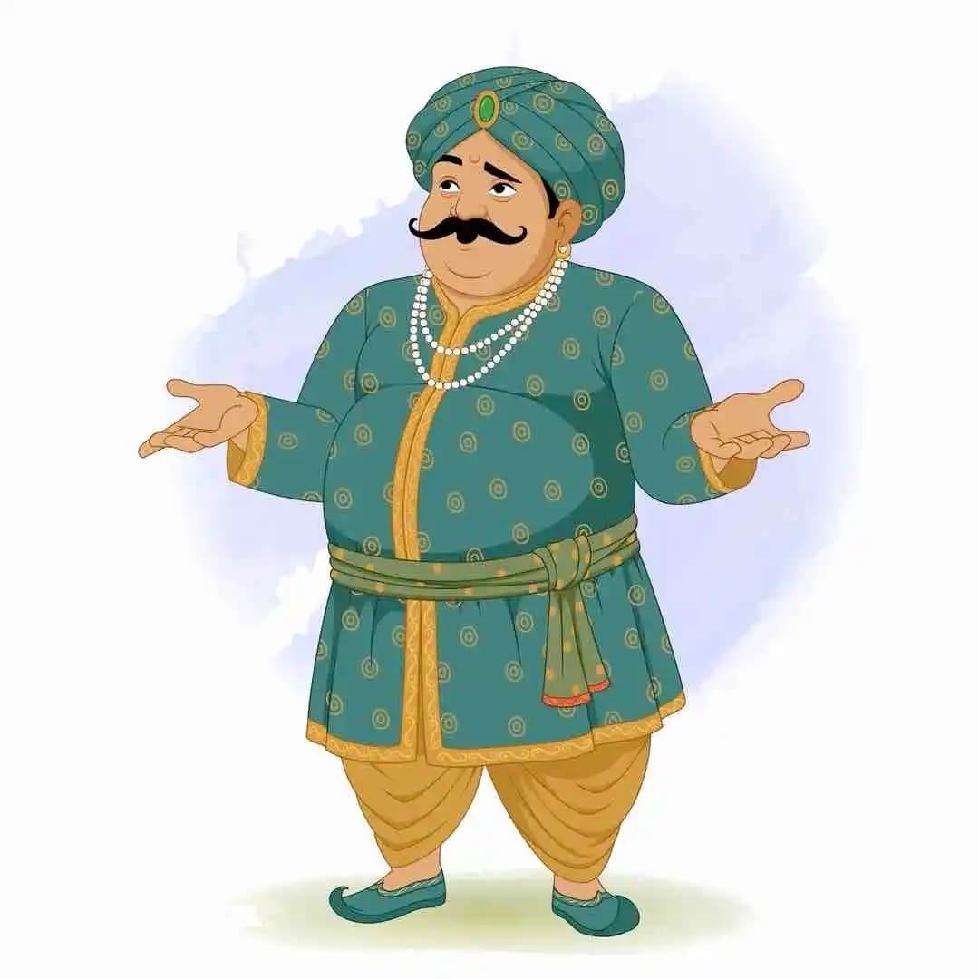 Vector character confuse Indian man wear traditional attire animated pose AKA Daulat Seth